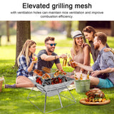 Charcoal BBQ Grill Portable Camping Stove Campfire Stand Camping Grill for Outdoor Cooking Picnic Backpacking Hiking BBQ