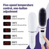 Electric Hot Comb Professional Hair Straightener Heating Hair Straightening Brush Styling Hair Comb Negative Lon Hair Curler