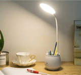 NICLUX Table Lamp LED Desk Lamp Reading Lamp with Pen Holder Eye-Protect Desk Lamps Dimmable Touch USB Chargeable Table Light