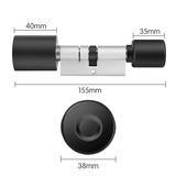 Juheenda Tuya Smart Cylinder Lock Electronic Bluetooth APP Remote Biometric Fingerprint Lock Anti-Theft Security Home Door Lock