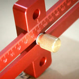 Aluminum Alloy Metric Line Scribe Ruler Positioning Measuring Ruler Woodworking Marking T-Ruler Tool Crossed Ruler T type Scribe