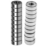 20 Pcs Miniature Sealed Metal Shielded Metric Radial Ball Bearing MR105 ZZ 5X10X4MM &amp; MR104-ZZ 4X10x4mm