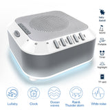 For Kids Baby Natural Office Relaxation White Noise Rain Nightlight Ocean USB Rechargeable Soothing Lullaby Sleep Sound Machine