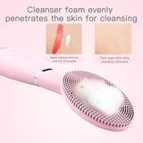 Face Cleaning Brush USB Rechargeable Face Cleaning Brush Silicone Waterproof Pore Cleaner Skin Care Skin Massager Cleaning Brush