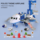 Kids Aircraft Toy Set Children's Ejection Track Early Childhood Inertia Toy Model With Lights And Sounds Airplane Toy
