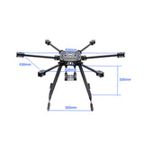 ZD850 DIY Drone Kit 850mm Carbon Fiber Frame with APM2.8 Flight Control M8N GPS 350KV Motor 2-6S 40A ESC Hexacopter UFO Drone