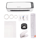 Desktop Laminator Machine Set A4 Size Multifunctional Hot and Cold Lamination 2 Roller System for Home Office School Supplies