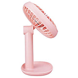 HAEGER-Desk Fan Small Table Fan Rechargeable Battery Operated Mini Fan 60 Degree Rotation Portable Fan 3 Speed USB Personal Fan