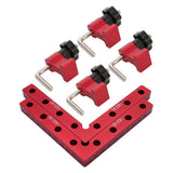 90 Degree Ruler L-shaped Auxiliary Fixture Fixing Clips For Woodworking Aluminum Alloy Positioning Ruler Professional Tools