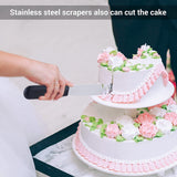 6Pcs-Cake Decorating Supplies Cake Turntable Rotating Cake Stand DIY Set Baking Tools Spatula Scraper