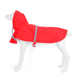 PU leather Dog raincoat Reflective adjustable for chihuahua husky pitbull small to big dogs raining coat with Hood dog supplies