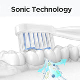 Electric automatic rechargeable  sonic IPX7  Waterproof toothbrush 5 Models with 2 Brush 3 Color