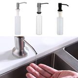 Soap Dispenser Kitchen Sink Deck Mounted Bathroom 300ml ABS Plastic Chrome Polished Black Liquid Soap Dispenser Bottle