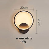Hot selling led wall lamp indoor black and white wall lamp simple art mural indoor home decoration modern bedside wall lamp