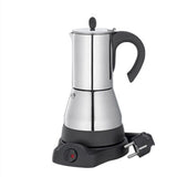 304 Stainless Steel Electric Geyser Moka Coffee Maker Mocha Moka pot Stovetop Filter Percolator гейзерная кофеварка для плиты