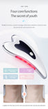 Heated Vibrating Facial Massager Electric Gua Sha Board Red Blue Light Therapy Scraping Plate Face Lifting Slimming