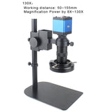 13MP HDMI VGA HD Monocular Microscope Digital Camera  C mount 130X lens USB LED Light Workbench Stand Repair Phone Soldering