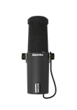 Superlux D421 broadcast dynamic microphone with flat and wide frequency response and low proximity effect for podcasting