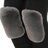1 Pair of Thicken Warm Cashmere Kneepad Comfortable Soft Kneecap Winter Warm Kneelet for Elders(Black)