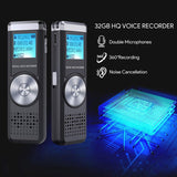 Digital Voice Recorder Audio Sound Recorder Portable MP3 Recorder for Meeting Lecture Voice Activated Recorder