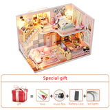 Diy Miniature Dollhouse Kit Doll House Furniture Handmade Model Room Box Toys For Children Christmas Gift Wooden House For Adult