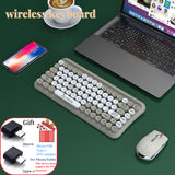 Portable USB 2.4G Wireless Keyboard And Mouse For Macbook PC Game Computer Laptop Retro Mini Gaming Keyboard Mice Kit Gamer