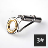 5PCS/Lot Fishing Rod Top Guide 1.6mm-4.6mm Fishing Tackle Rod Tip Repair Kit DIY Eye Rings Tool Accessories