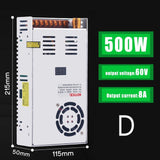 500W Battery Charger Aluminium Case Current and Voltage Dual Display 110V 220V lifepo4 Charger Power Supply 24V 20A / 36V 13.8A/