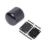 1 Set Electric Guitar Neck Plate with Screws for Strat Tele Guitar Precision,Jazz Bass Replacement, Black &amp; 1x Black El