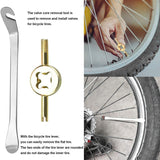 Dropship-6 Pcs Bike Spoke Wrench Kit, Bicycle Spoke Tool Bike Tyre Lever Valve Remover Forged Steel, Bike Wheel Spokes Key