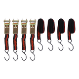 4PC Ratchet Tie Down Sturdy Fastening Belt Binding Device for Auto Vehicle