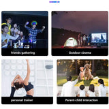 Top Deals Mini Portable 1080P Projector HDMI Home HD Cinema Projector For Iphone Android Switch Game Console Black US Plug