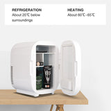 8L Mini Makeup Fridge Portable Cosmetic Refrigerator Compact Glass Panel Led Light Cooler Warmer Freezer Home Car Use