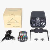Disco Laser Lights Voice Control DJ Strobe Light Home Party Musical Lamps Projector RGB LED Stage Lighting Effect for Club Bar