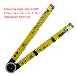 Multi-functional Woodworking Scribe Compass Slope Measurement Angle Instrument 67JE
