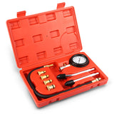 3/8pcs Car Pressure Gauge Tester Kit Set Auto Petrol Engine Compression Leakage Diagnostic Compressometer Tool Set With Case