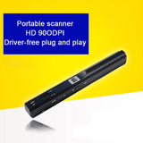 Portable Scanner 900DPI Wireless USB Support Card Document A4 Paper Color Photo Image Scanning Handheld JPG PDF Display Battery