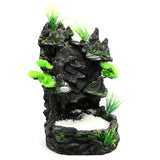 Aquarium Sand Waterfall Mountain Tree View Fish Tank Decorations Terrain Scenery Dropshipping
