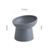 Cat Nordic Style Food Bowl Pet Animal Ceramics Eating Dishes High Foot Candy Color Puppy Kitten Matte Bowls Dog Accessories