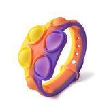 Portable Press Decompression Toys Fidget Simple Dimple Bracelet Toy Stress Relief Hand Pops Figet It Toy Soft Silicone Wristband