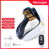 6 Head Cervical massager Remote Control Hot Compress Neck Massager Electric Pulse Neck Shoulder Massage Instrument Relief Pain