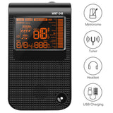 Lekato WMT-248 3 in 1 Guitar Tuner Metronome Tone Generator Metronome Tuner Tone Generator Digital Tuner Guitar Clip LED Display