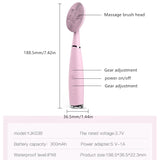 Face Cleaning Brush USB Rechargeable Face Cleaning Brush Silicone Waterproof Pore Cleaner Skin Care Skin Massager Cleaning Brush