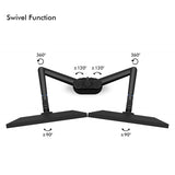 Dual Monitor Desk Mount Stand,Full Motion Monitor TV Mounting for 17-32inches 2 Screens, Aluminum 360 Rotating Monitor Holder
