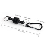 Outdoor Fishing Magnetic Tool Release Holder Fly Fishing Retractor Net Release Clip with Keychain Carabiner Fishing Clip 2023