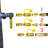 3/8Inch Natural/LP Gas Brass Quick Connect Fitting Adapter Kit, 3/8Inch Quick Connect Plug,3/8Inch Male