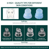 3-IN-1 Heating Microbubble Blackhead Remover Hot Nano Bubble Open Pore Water Cycle Vacuum Suction Deep Cleaning Face T Zone Nose