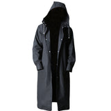 2020 new black fashion adult waterproof long men women raincoat hooded for big boy girl travel fishing climbing cycling