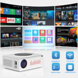 Salange Q10 Projector Full HD 1080P,Native 1920x1080 Android 8.0 LED Video Beamer Home Theater Support 4K Bluetooth 5G WIFI HDMI