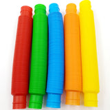 5Pcs Mini Pop Tubes Sensory Toy for Adult Fidget Stress Relieve Toys Kid Autism Anti Stress Plastic Bellows Children Squeeze Toy